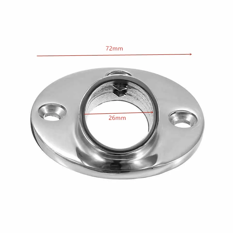 Нержавеющая сталь поручень фитинги 45 градусов 1 &quotкруглое основание трубы база