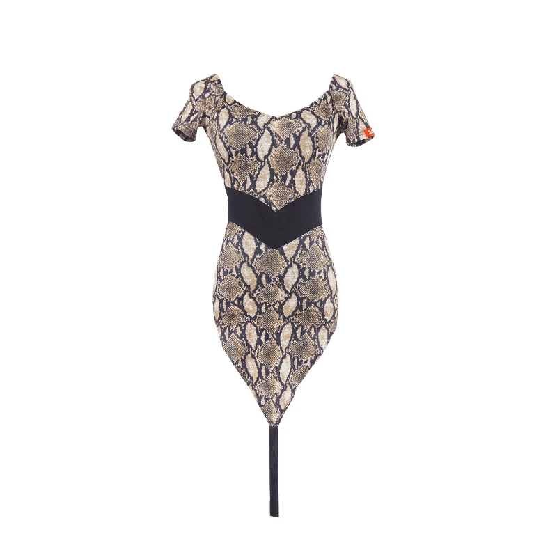 

Latin Dance Competition Dress Women Adult Clothes Professional Short Sleeve Backless Practice Rumba Clothes Tango Outfit DWY5903