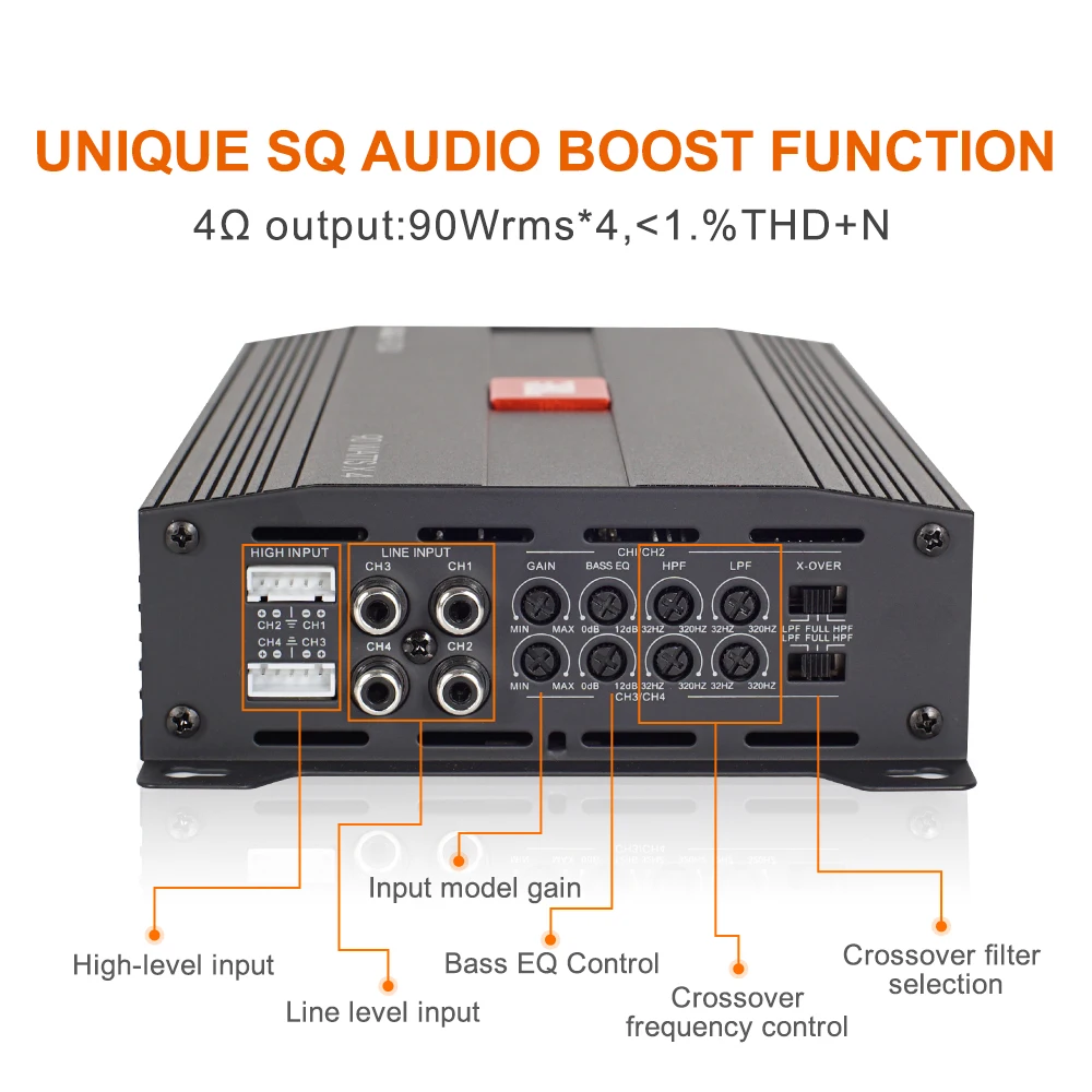Автомобильный усилитель Harman JBL STAGE A9004 четыре канала АБ Hi Fi автоаудио 90 Вт 2 Ом 110 4
