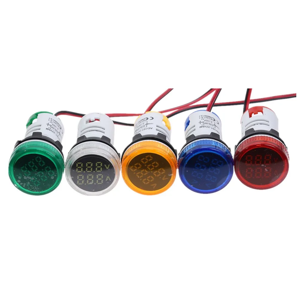 Новый квадратный светодиодный цифровой двойной дисплей Вольтметр Амперметр