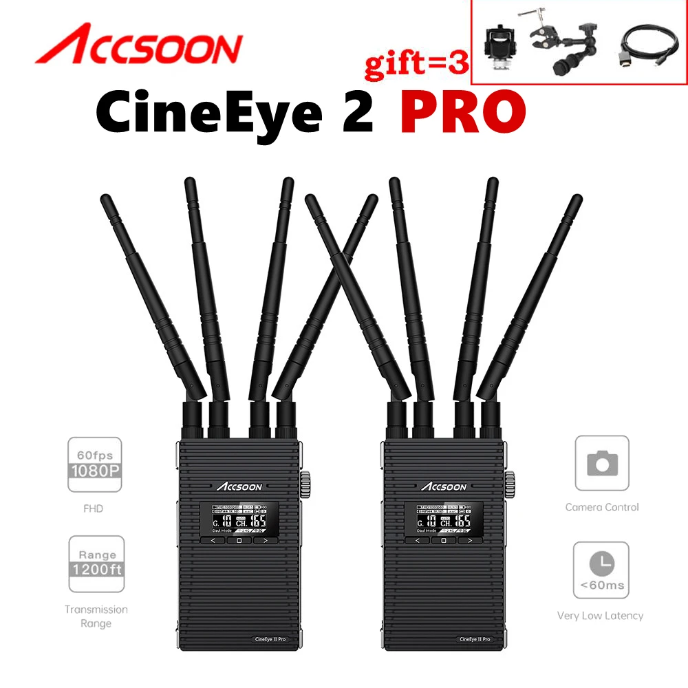 Беспроводная фотокамера ACCSOON CineEye 2 2s Pro 4 ГГц 5 1080 футов/с|Аксессуары для