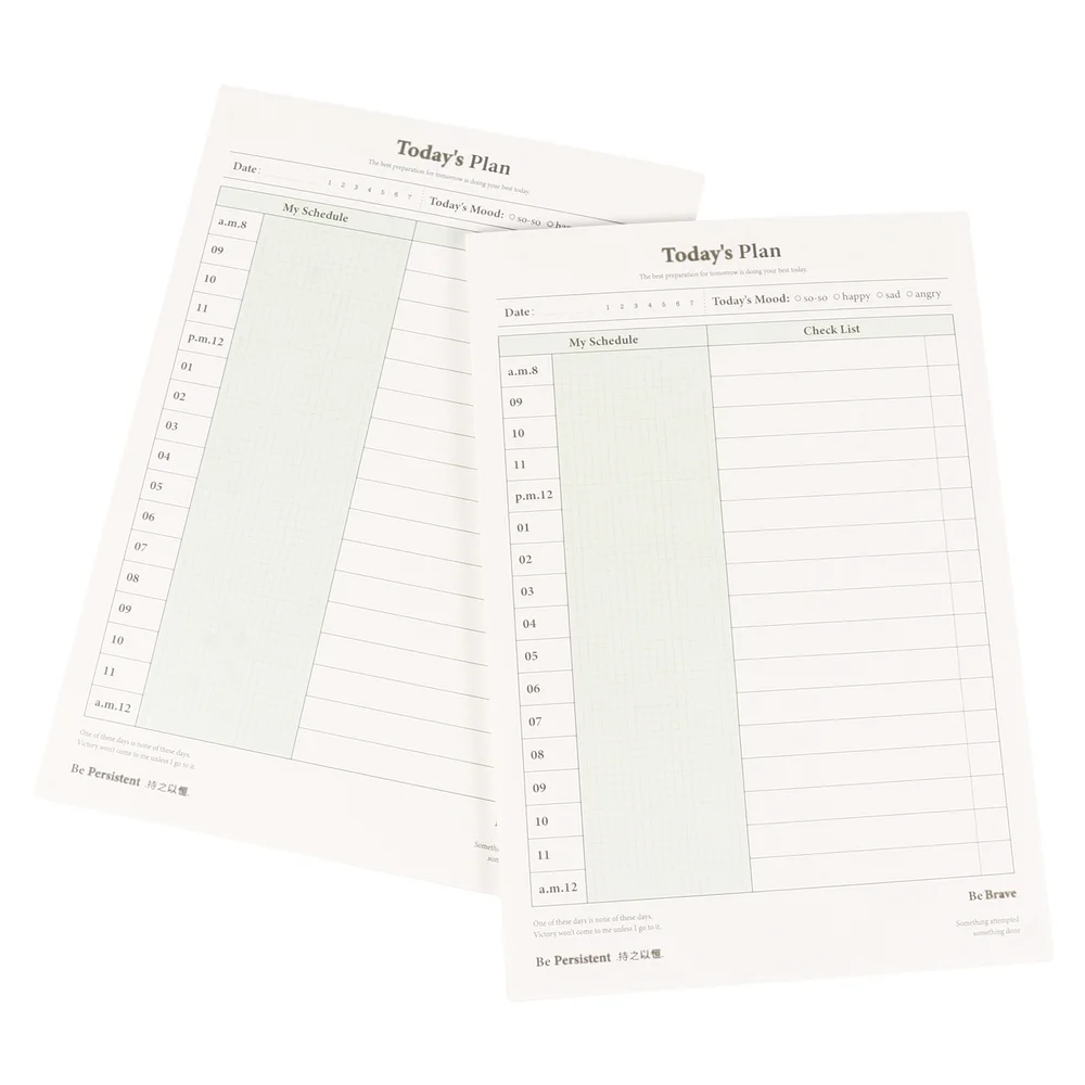 

2pcs Hand Book Student Portable Notebook Creative Desktop Schedule Planner Book