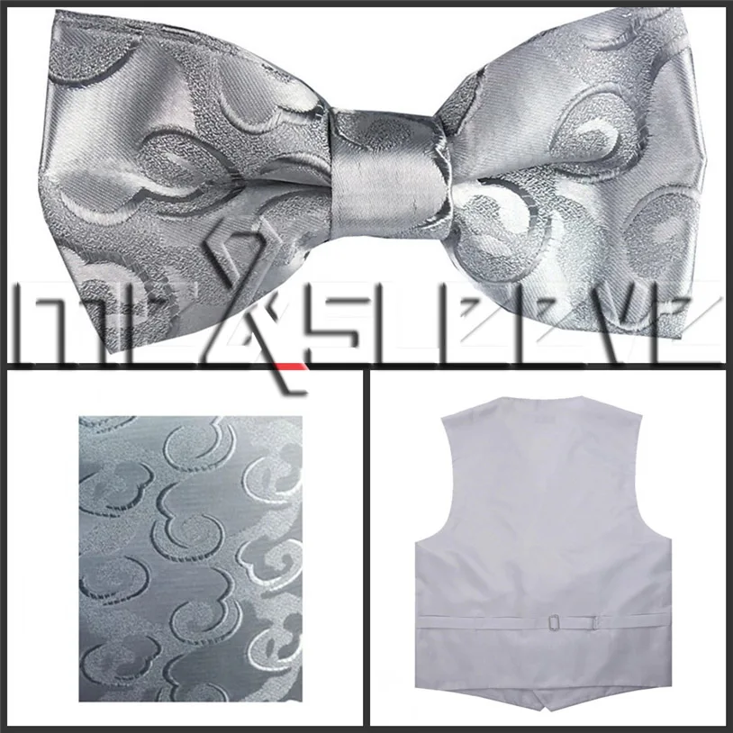 free shipping Men's bridegroom elegant cloudy pattern fabric waistcoat set