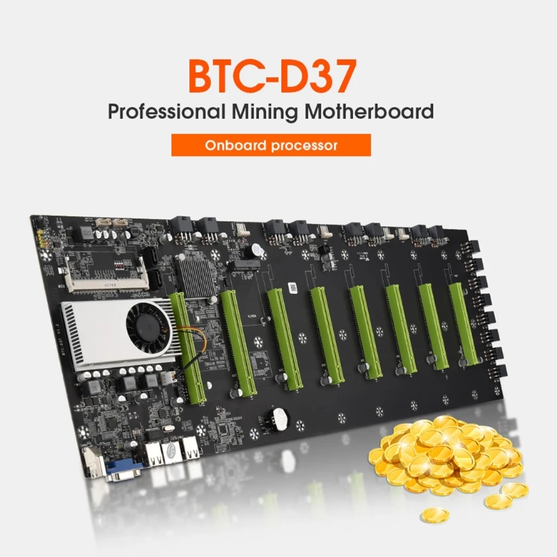 Новый BTC D37 Miner материнская плата Процессор 847/1037U набор 8 видео слот для карт памяти