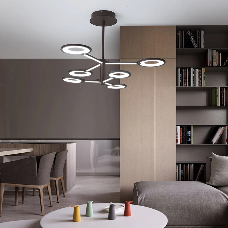 New Brown Ceiling Lamp for living room bedroom Aluminum Modern LED Light cocina accesorio lampara techo plafonnier led | Освещение