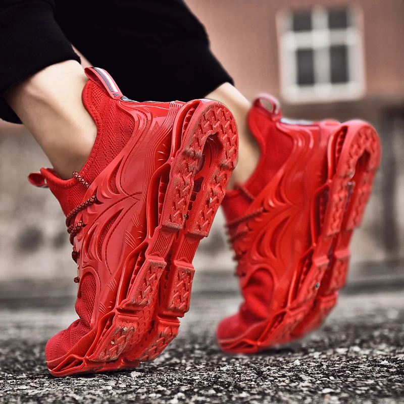 

Trendy Blade Running Shoes Men Breathable Mesh Men Cushioning Sneakers Antiskid Outsole Sport Shoes Jogging Training Zapatills