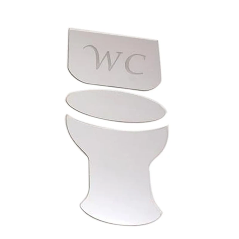 Горячие DIY зеркальные настенные наклейки для туалетной двери знак/WC налет 3D