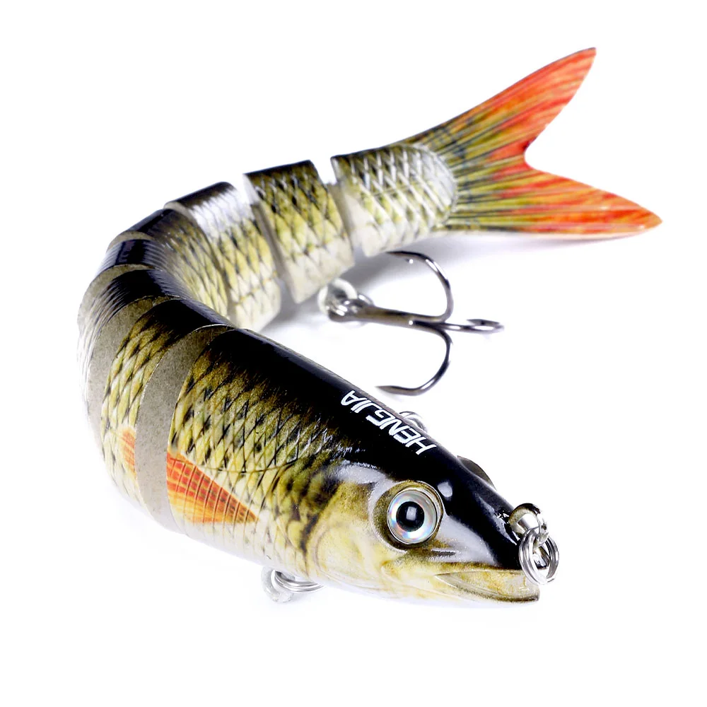

HENGJIA 13.5cm 18.5g 8 Segments Swimbait Jointed Minnow 3D Lifelike Fishing Lure Artificial Wobblers Hard Bait for Bass Pike