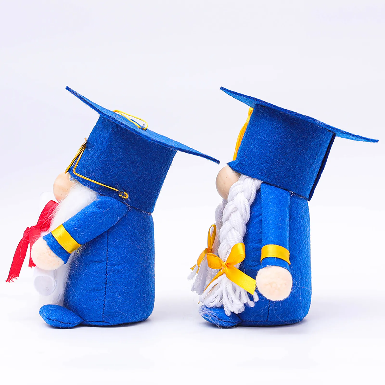 

New 2021 High Quality Graduation Gnome, Blue Mr & Mrs Swedish Tomte Graduation Gnomes Ornaments 2pc Toys Accessories For Kids