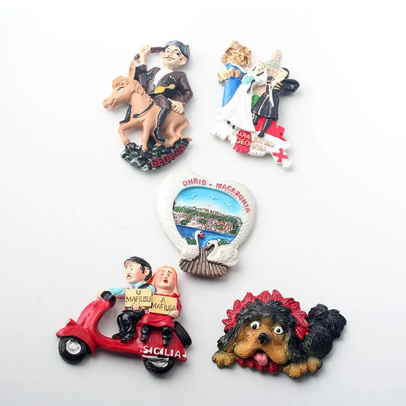 Горячая Распродажа Смола 3D магнит на холодильник Грузии Сицилия Македония