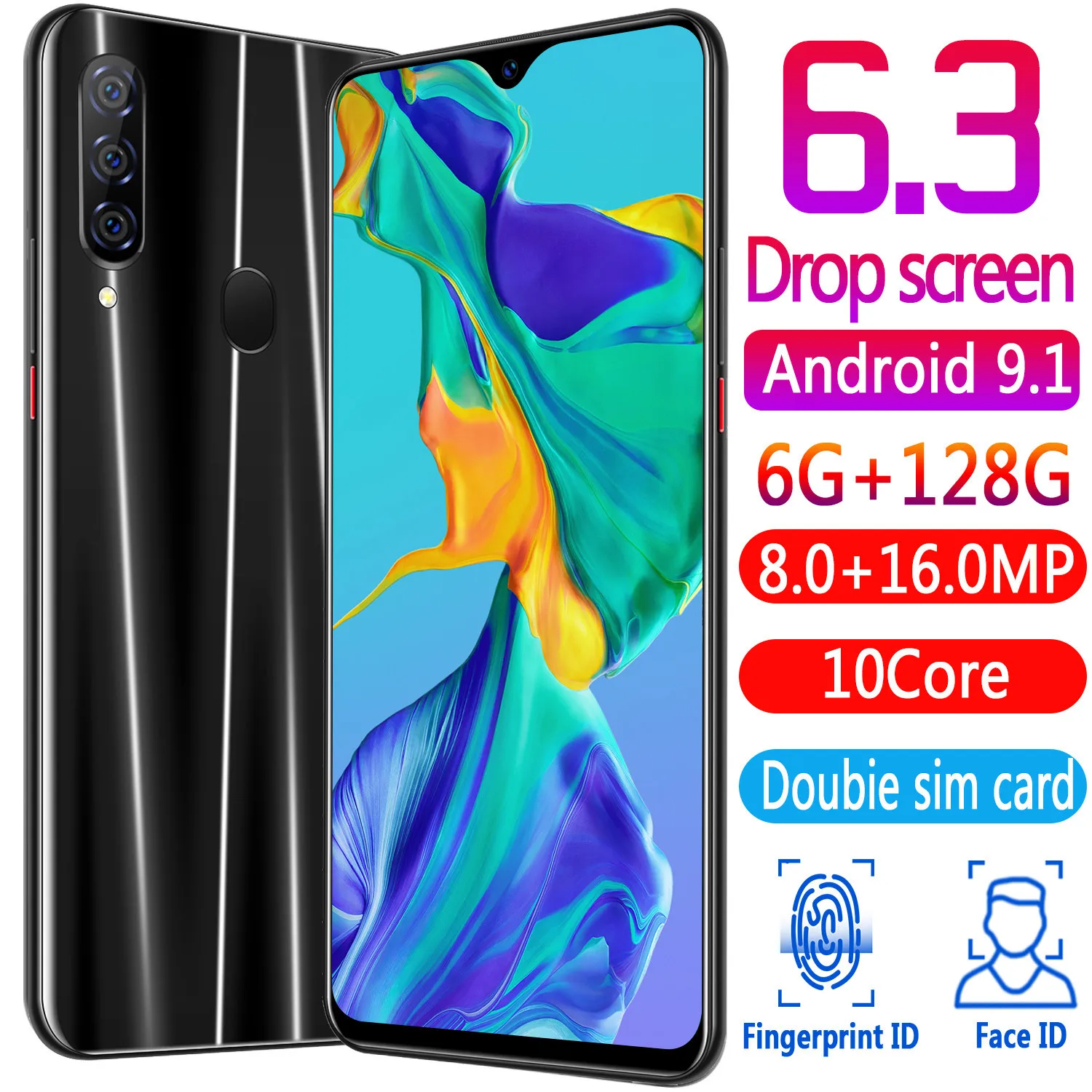Смартфон P35 MTK6595 6 3 дюймовый FHD мобильный телефон 1080*2320 3G разблокированный