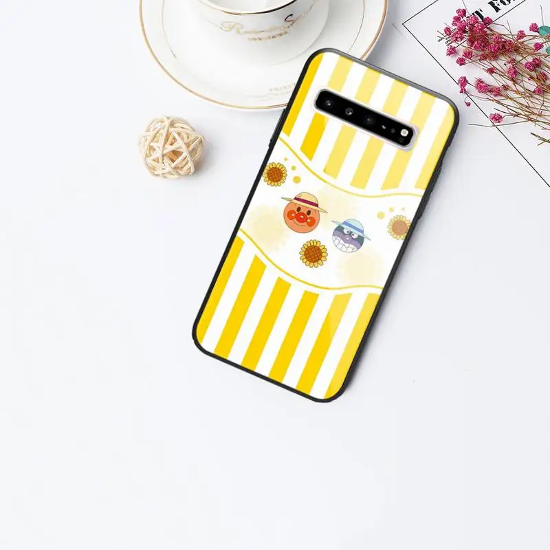 

Anpanman Cartoon Glass Phone Case for Samsung Galaxy S20 Ultra S10 S9 S8 S7 Plus Edge S10 E lite Note 8 9 10 Pro Cover