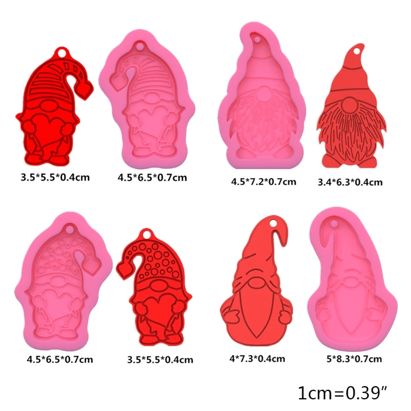 

LXAE Dwarf Doll Shaped Keychain Epoxy Resin Mold Key Chain Pendants Silicone Mould DIY Crafts Decorations Casting Tools
