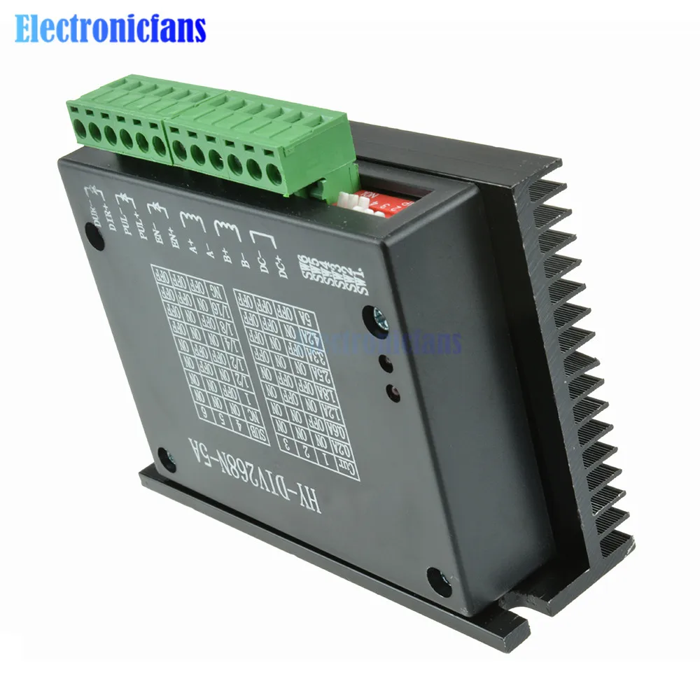 TB6600 Модуль контроллера драйвера шагового двигателя 4A 5A одноосевого шагового двигателя DC 12V-48V для станков с ЧПУ и гравировальных машин.
