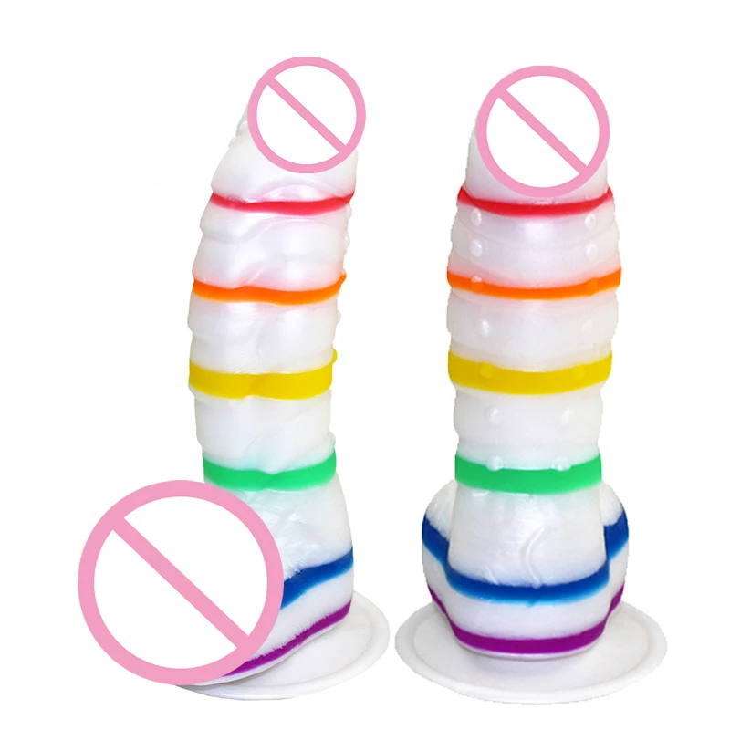 Силиконовые большие фаллоимитаторы с сильной присоской интимные игрушки для