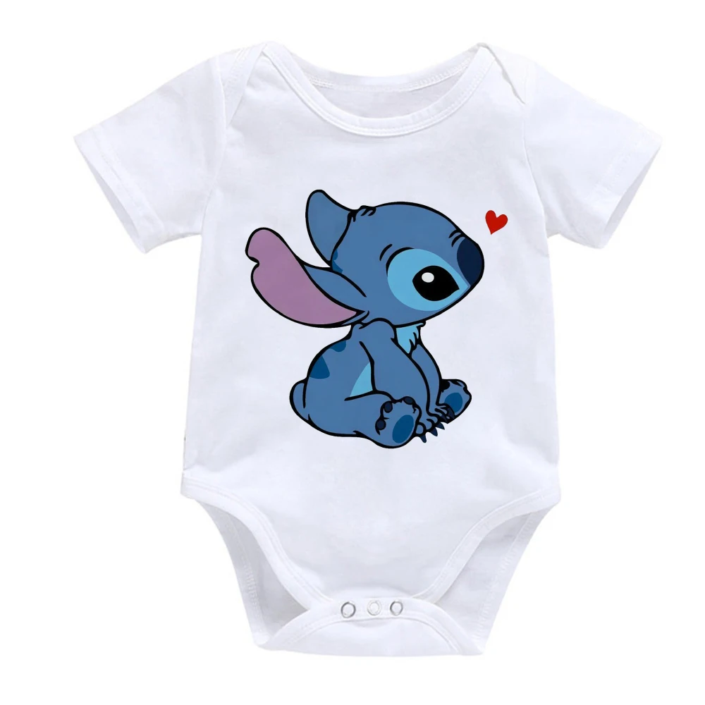 

Newborn Baby Summer Jumpsuit Cartoon Lilo&Stitch Print Baby Romper Short Sleeve Jumpsuit Ropa Bebe Baby Cute Boy Girl Clothes