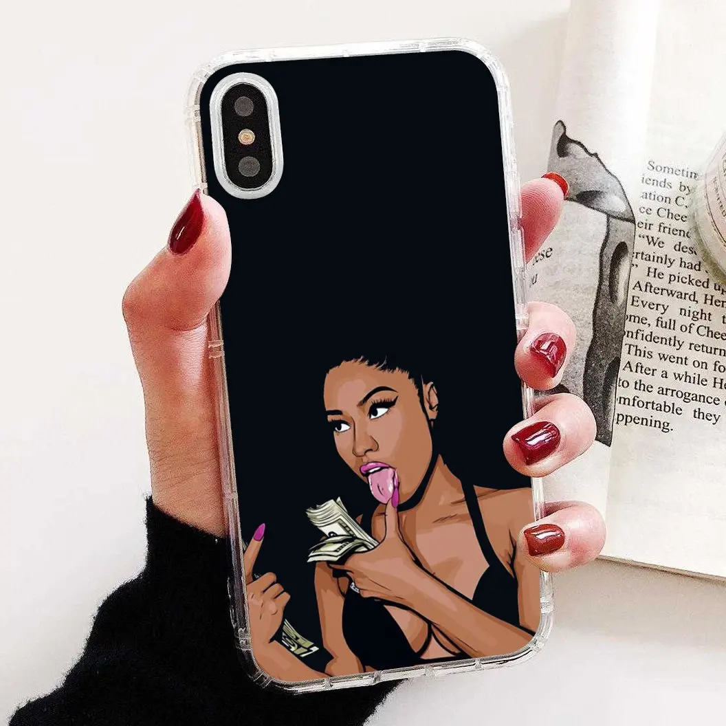 Силиконовый чехол для iPhone 11 Pro 4 4S 5 5S SE 5C 6 6S 7 8X10 XR XS Plus Max iPod Touch black nicki minaj | Мобильные