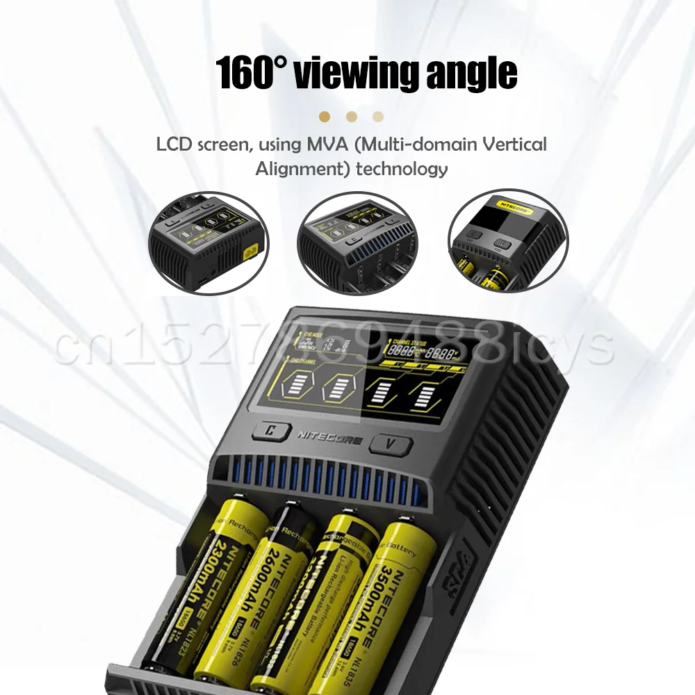 Интеллектуальное зарядное устройство Nitecore SC4 SC2 с более быстрой зарядкой четыре