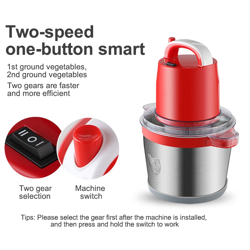 Мощная Электрическая Мясорубка из нержавеющей стали 1200 Вт (макс.) бытовая