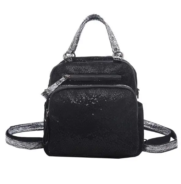 Высокое качество, женский рюкзак, черный, Mochila, женский, с отверстиями, рюкзак для девочек-подростков, рюкзак, модная школьная сумка - Color: black LC2813