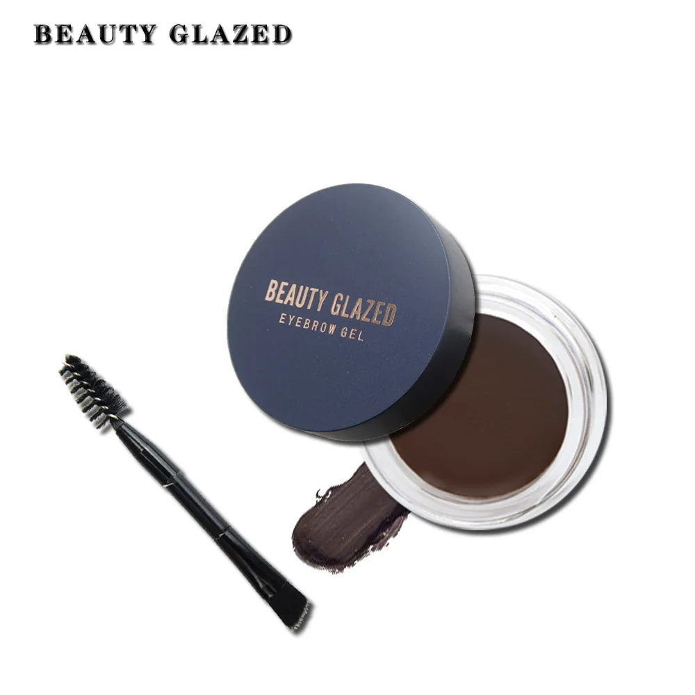 Beauty Glazed Профессиональный гель для бровей 5 цветов тинт коричневый с кисточкой