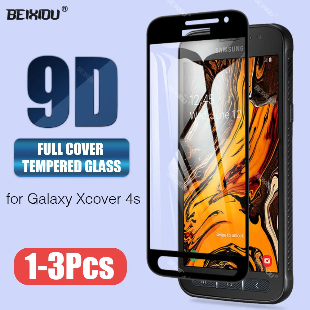 Новое 9D закаленное стекло для Samsung Galaxy Xcover 4s полное покрытие защита экрана 4