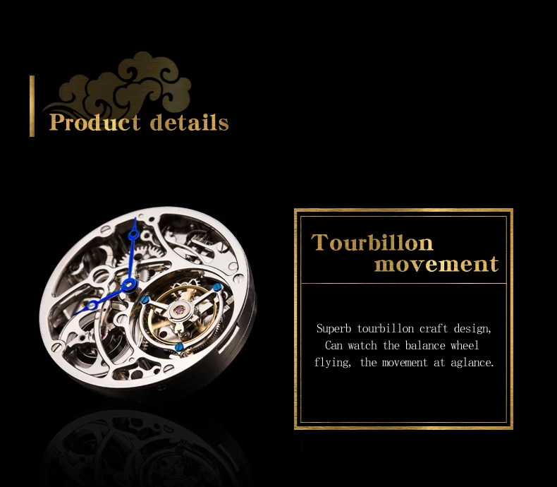 Tourbillon автоматические механические часы сапфировое зеркало Бизнес подарок Для