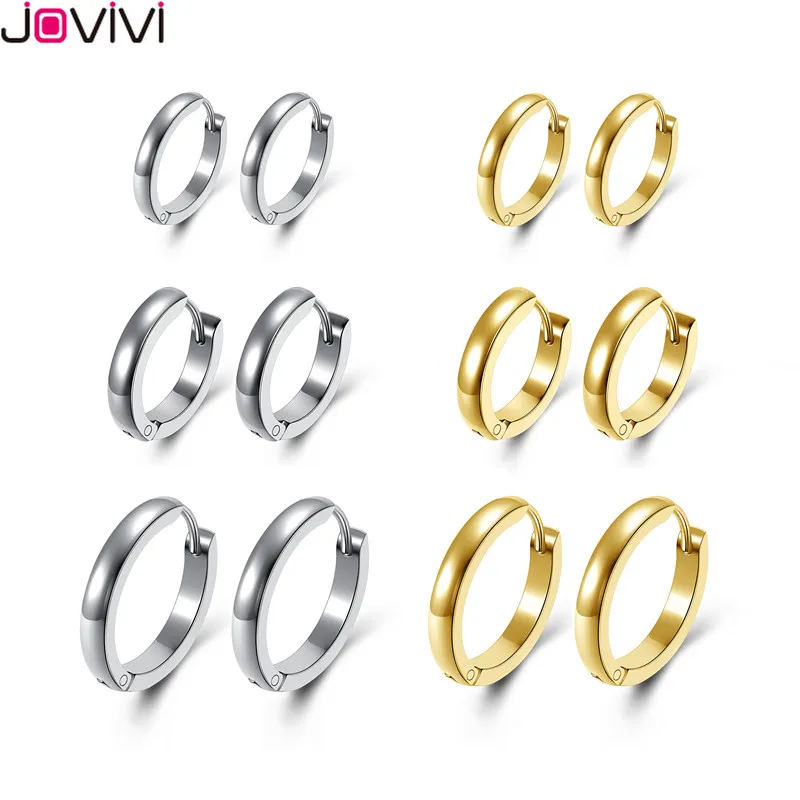 

JOVIVI Stainless Steel 3mm Huggie Round Hoop Earrings 18G Round Loop Earring Fashion Unisex Ear Piercing Jewelry for Men Women