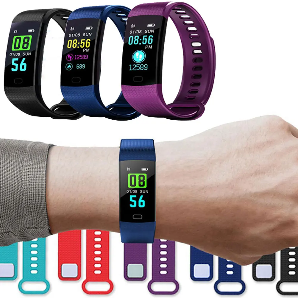 

Sport Smart Watch Waterproof Fitness Tracker Blood Pressure Heart Rate Monitor Smart Bracelet For Android IOS Phone Tracker Red