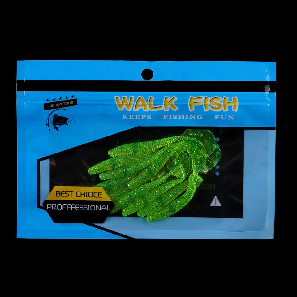 WALK FISH искусственная мягкая Рыболовная Приманка 10 шт./лот японская шэд червь