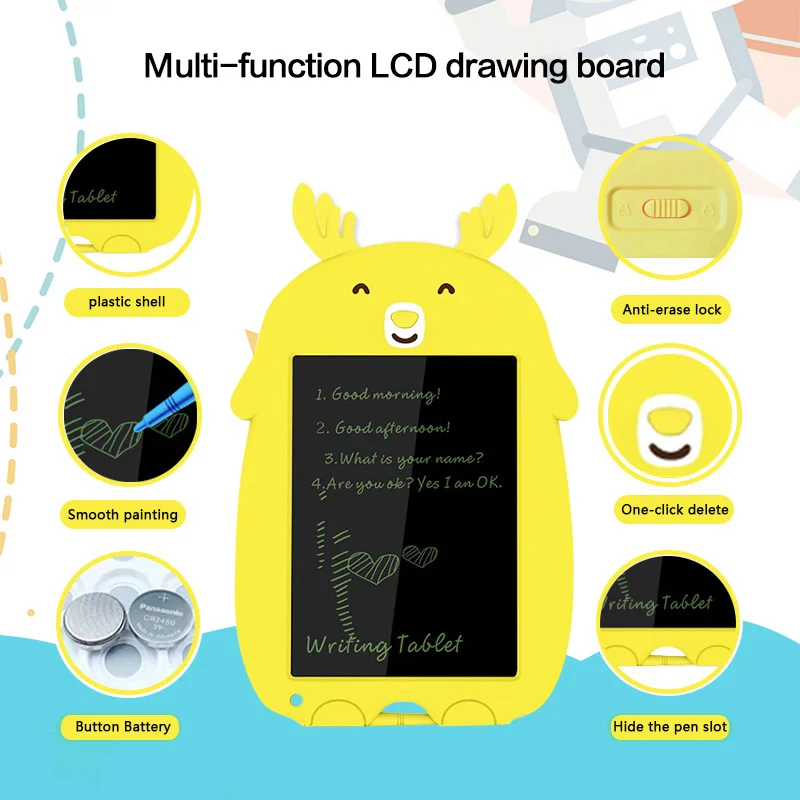 Мультяшный ЖК-планшет для рисования Sunany 8 5 дюйма электронный блокнот письма
