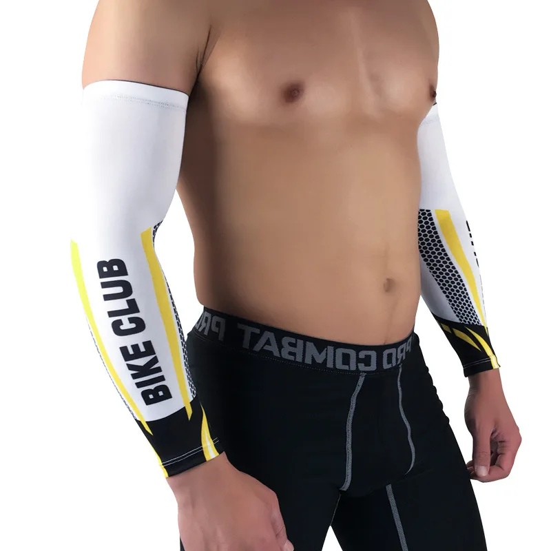 

Cool Men Sport Cycling Running Bicycle UV Sun Protection Cuff Cover Protective Arm Sleeve Bike compression Arm Warmers Sleeves