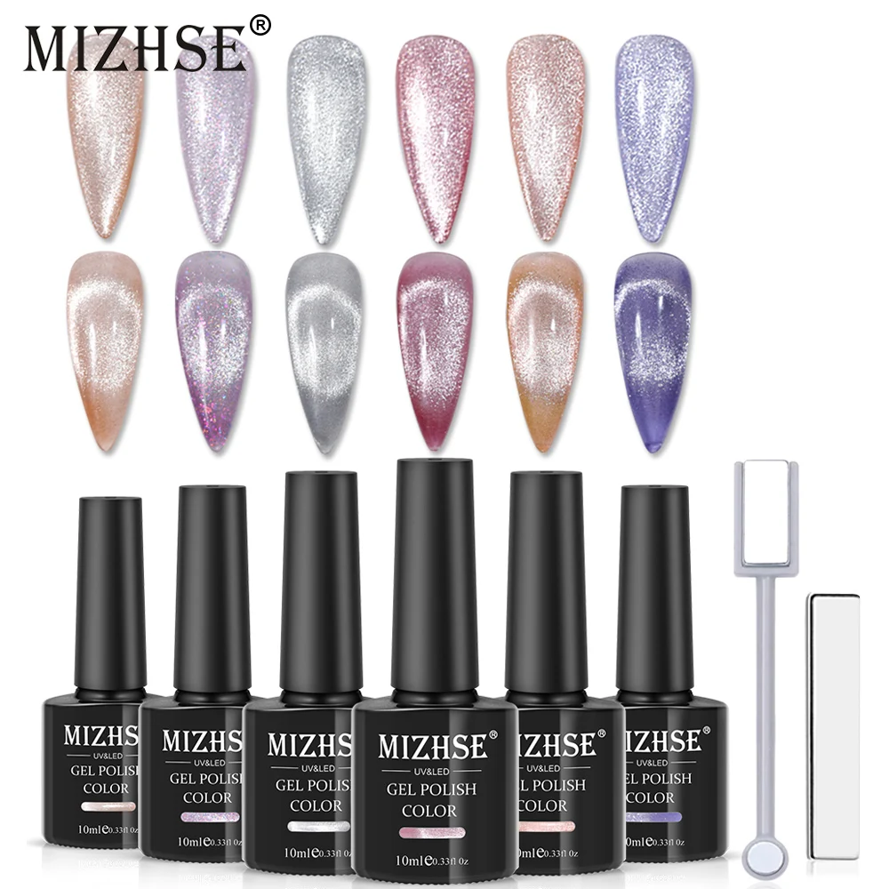 MIZHSE 6 шт. солнцезащитные очки &quotкошачий глаз&quot набор гель лаков для ногтей 10 мл