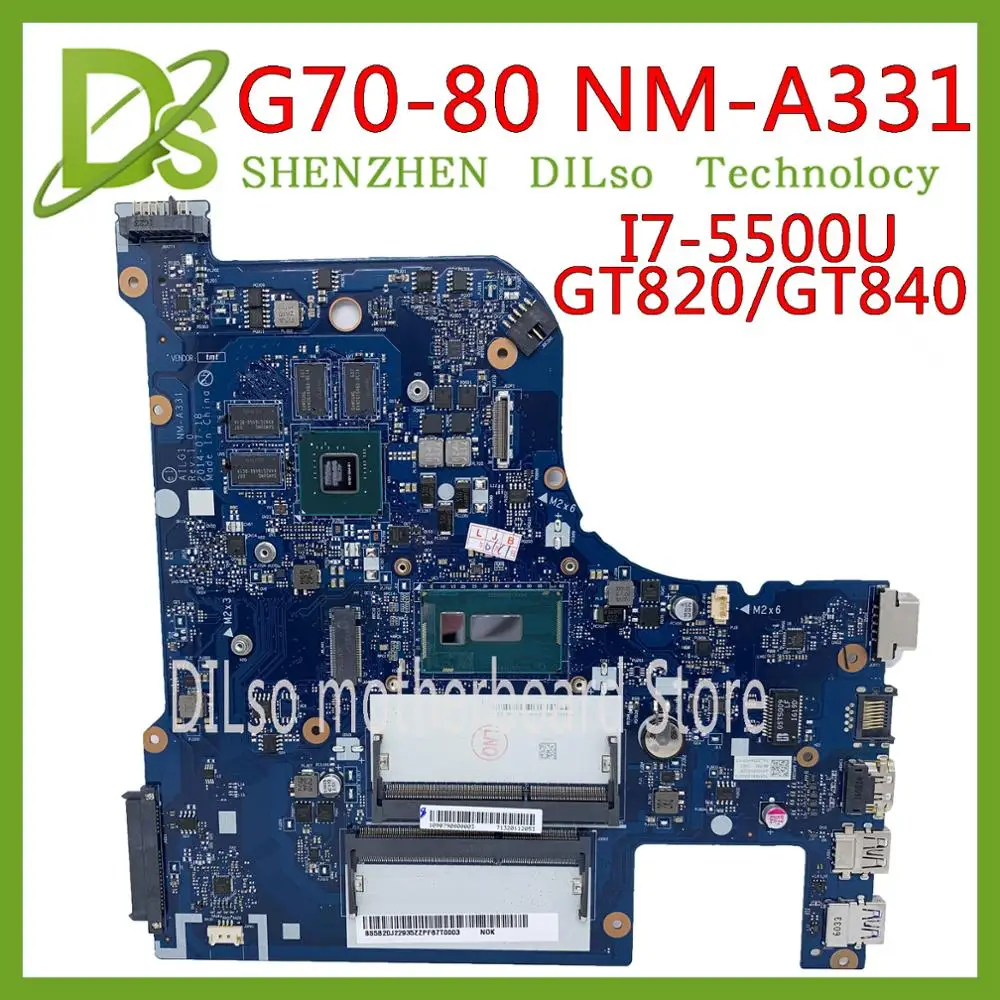 KEFU G70 80 материнская плата для Lenovo 70 B70 Z70 I7 5500U AILG NM A331 с GT840M/GT820M тест 100%