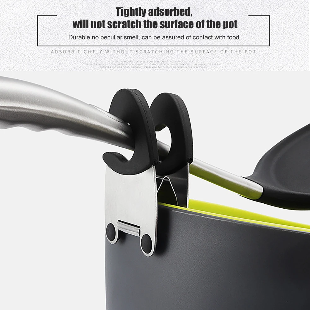 Зажимы для кастрюль из нержавеющей стали кухонные инструменты подставка ложек