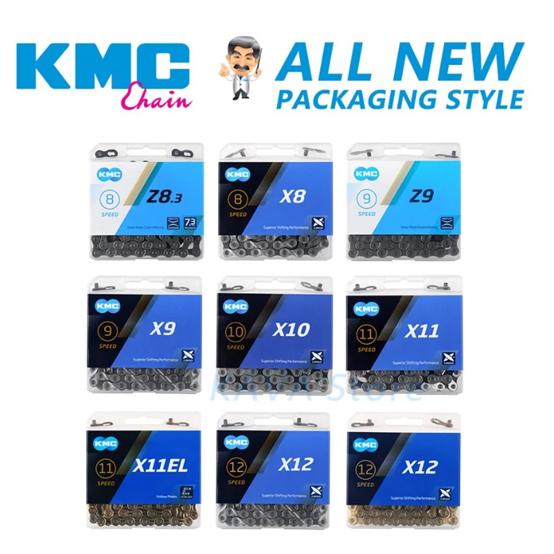 Велосипедная цепь KMC X8 X9 X10 X11 X12 велосипедная 8/9/10/11/12 скоростной шатун для