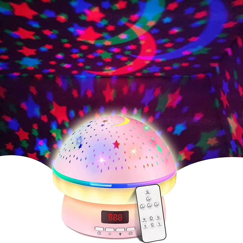 Night Light Star Projector Rotating Kids With Timer Remote LED Lamp For Baby Children's Bedroom | Инструменты