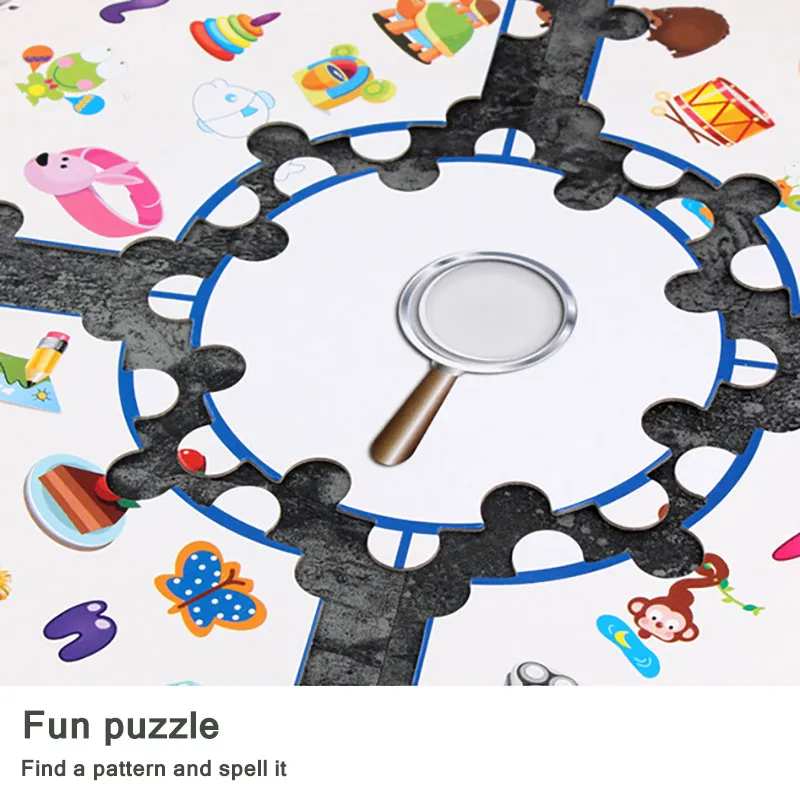 

Montessori Puzzle Kids Detectives Looking Chart Board Game Plastic Puzzle Brain Training Kit Learning