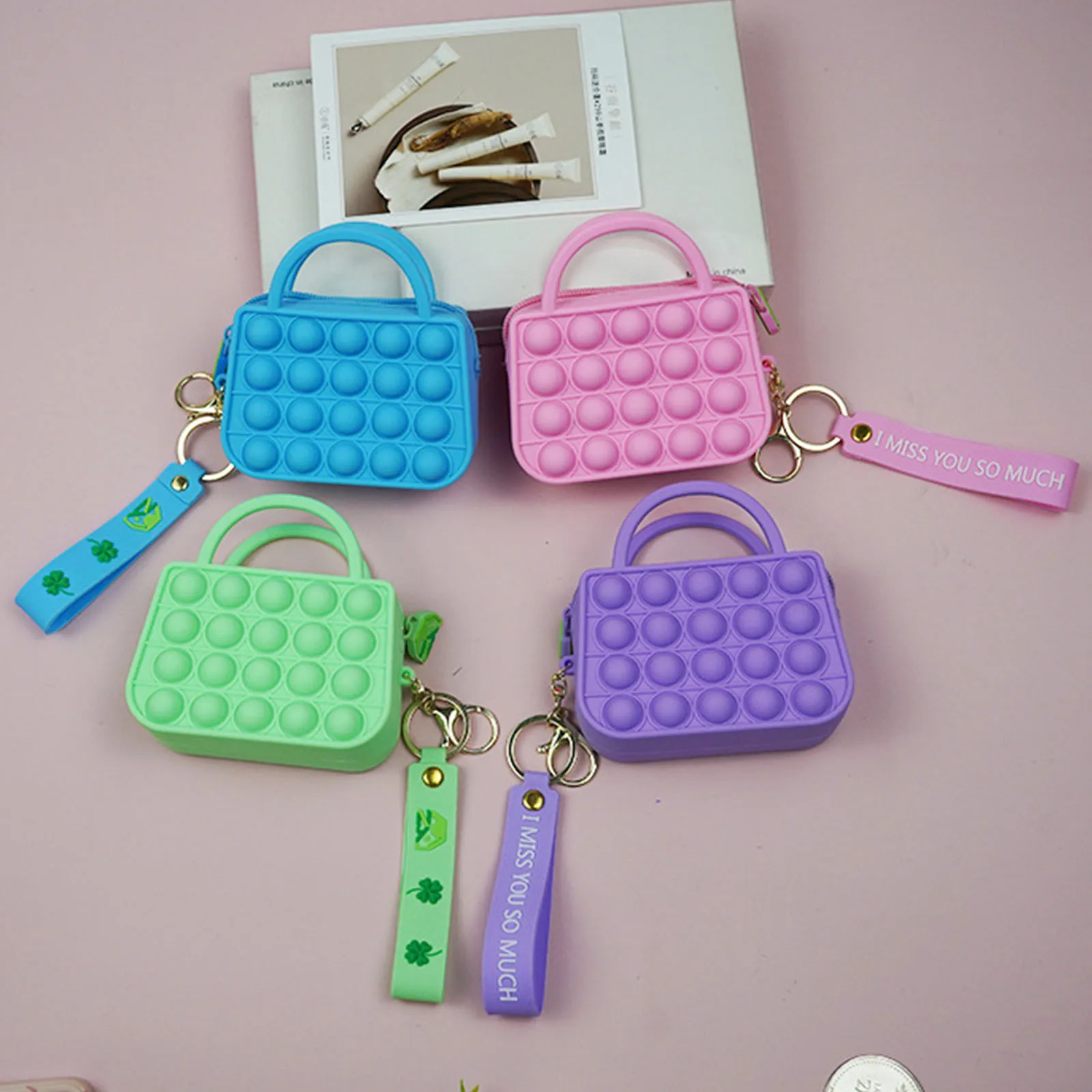 

Новый Поппер сенсорный Поппер силиконовая сумка для хранения Popite декомпрессионная монетница Popo It игрушка-антистресс