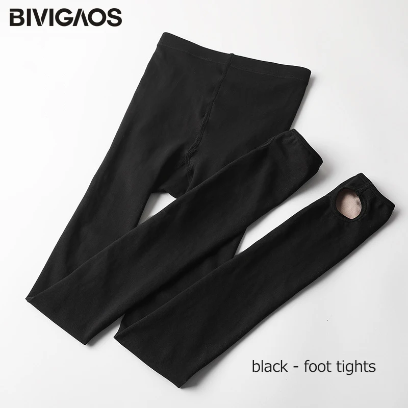 Black-foot tights BIVIGAOS осенние зимние тонкие дышащие женские колготки сексуальные Серые колготки прозрачные облегающие леггинсы Сексуальные колготки Леггинсы - Цвет: Black-foot tights