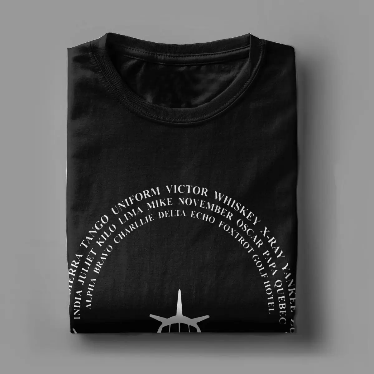 Men T-Shirt Phonetic Alphabet Airplane Pilot Fun Cotton Tee Shirt Short Sleeve T Shirts Crew Neck Clothing Summer | Мужская одежда