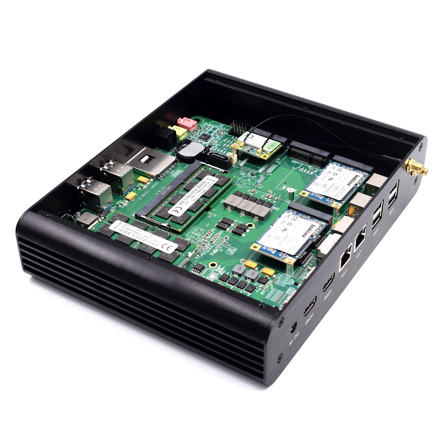 Online Mini Protable Core I7 Desktop PC 5500U I5 5200U I3 5005U SD Karte Slot HDMI RS232 COM Optional Kleine Büro Computer Windows 10