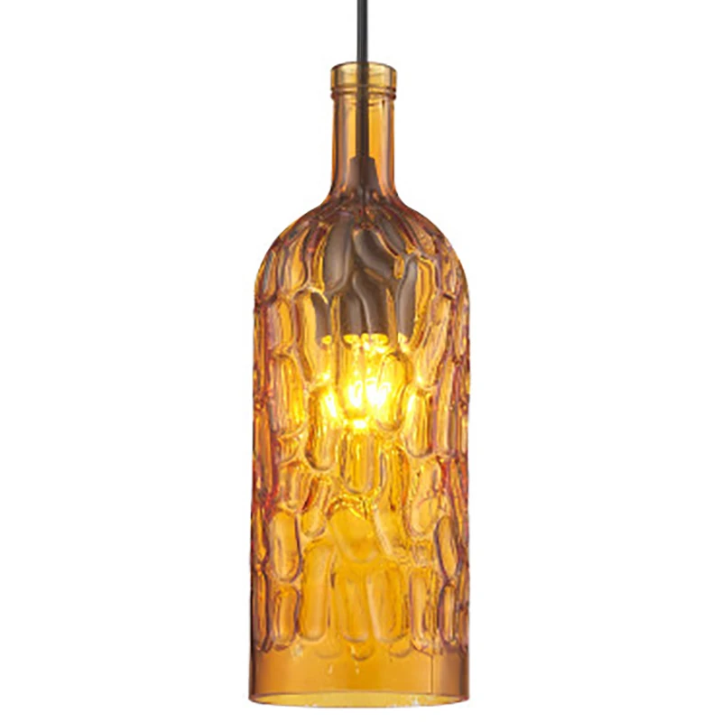 Современный красочный стеклянный подвесной светильник в стиле лофт с винной