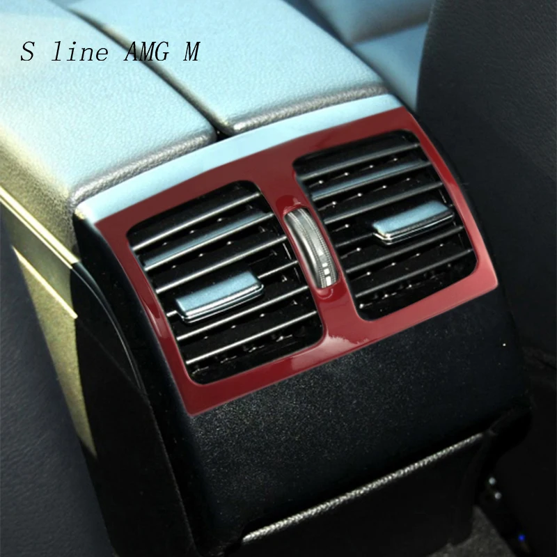 

Для Mercedes C Class W204 e coupe Автомобильный интерьер подлокотник коробка вентилятор заднего кондиционера на выходе Чехлы Декоративные наклейки акс...