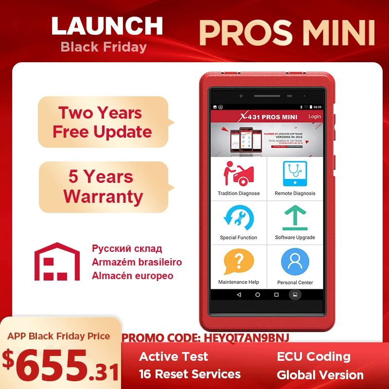 Launch X431 Pro mini pro Mini WiFi Bluetooth OBD2 сканер OBD диагностический инструмент 2 года бесплатное обновление считыватель кодеров pk X431 V 8 Pro