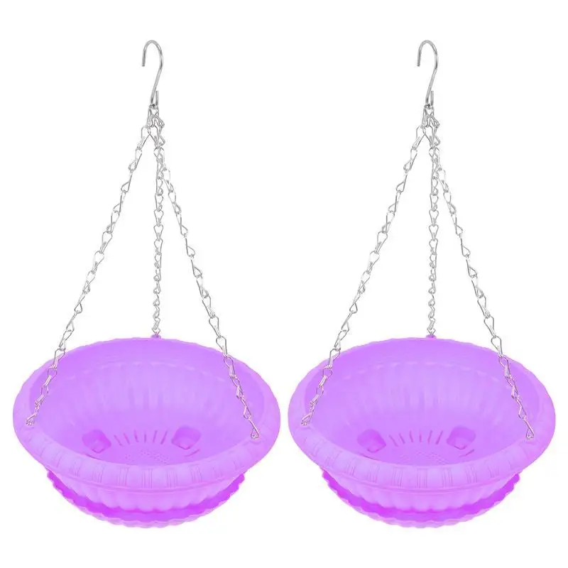 

2 Sets Hanging Flowerpot Fence Railing Wall Hanging Planter Plant Container Garden Pots Planters Flower Pot Macetas Plant Pot