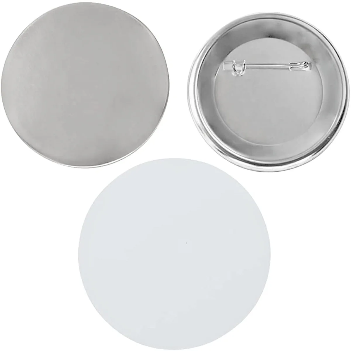 100/200PCS Blank Pins Badge Button Parts Iron-Base DIY Badges Set 25/32/37/44/56/58/75MM Metal Maker Supplies | Дом и сад