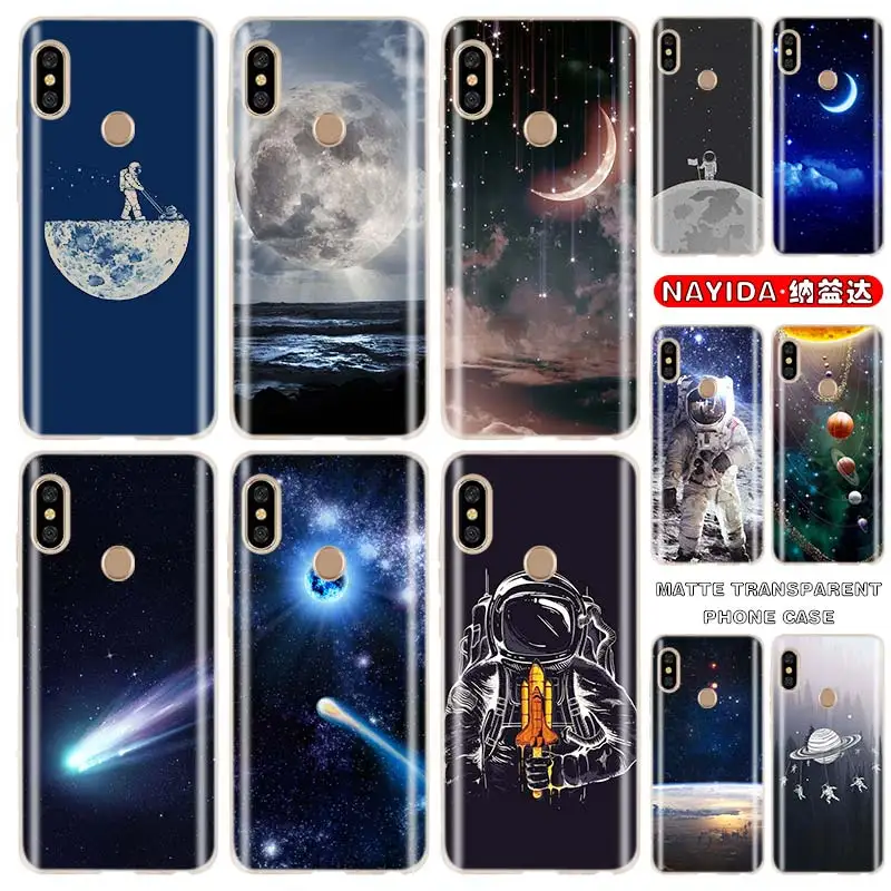

Silicone Case For Xiaomi Redmi 10 9a 7a 8a Note 10 9 8 7 Pro Max 10s 9s 8T Prime 9at Cover Space Love Sun Moon Star Fundas