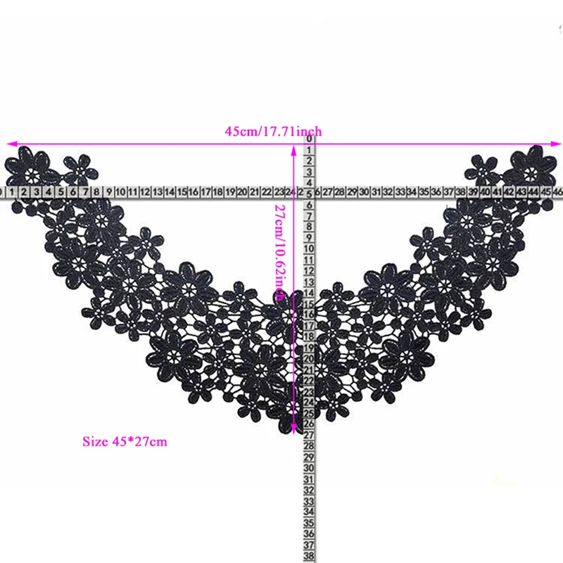 3D ажурное кружевное платье вышитая аппликация декольте швейная отделка DIY