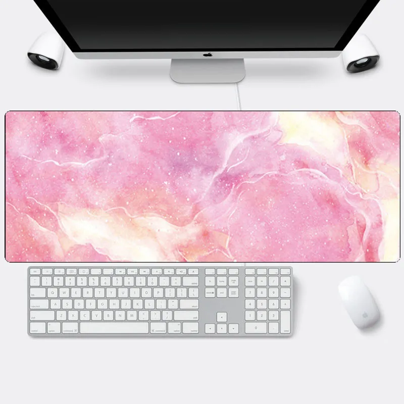Мраморный коврик для мыши 90x40 XL большой игровой клавиатуры и компьютерный